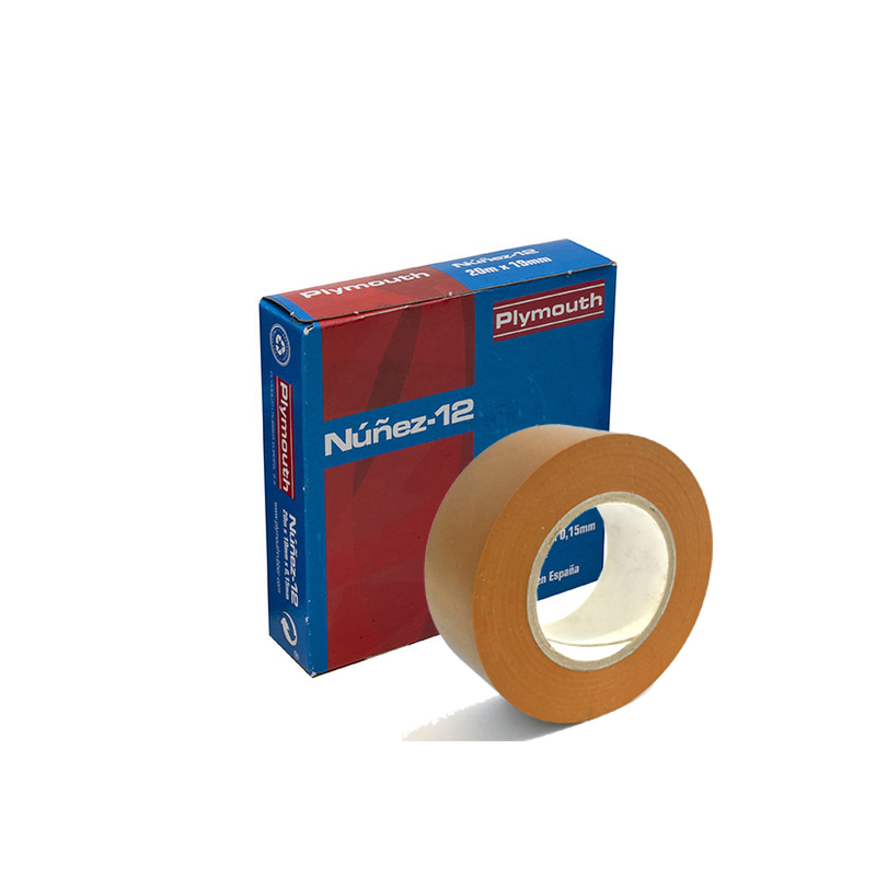 PLYMOUTH 5089 Cinta adhesiva de PVC NÚÑEZ-12 20x19x0,15 marrón para aplicaciones eléctricas